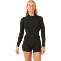 Frauen Dawn Patrol 2mm Rückenreißverschluss Langärmel Frühlingsanzug Neoprenanzug